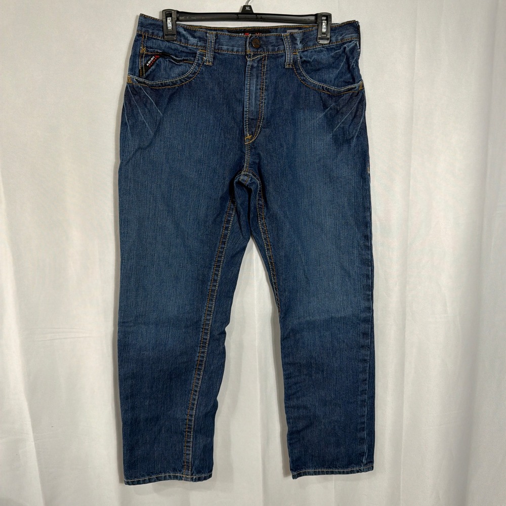 Ariat Jeans FR M3 Loose 36x32 Flame Resistant CAT 2 Workwear Blue Denim Mens